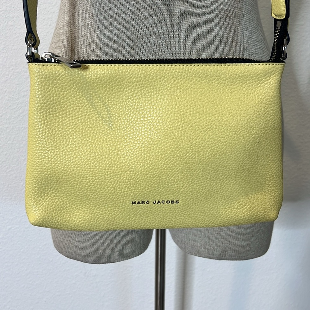 Marc Jacobs Butter Yellow Pebbled Leather Crossbody Bag